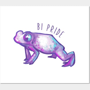 Pastel Bi Pride Frog Posters and Art